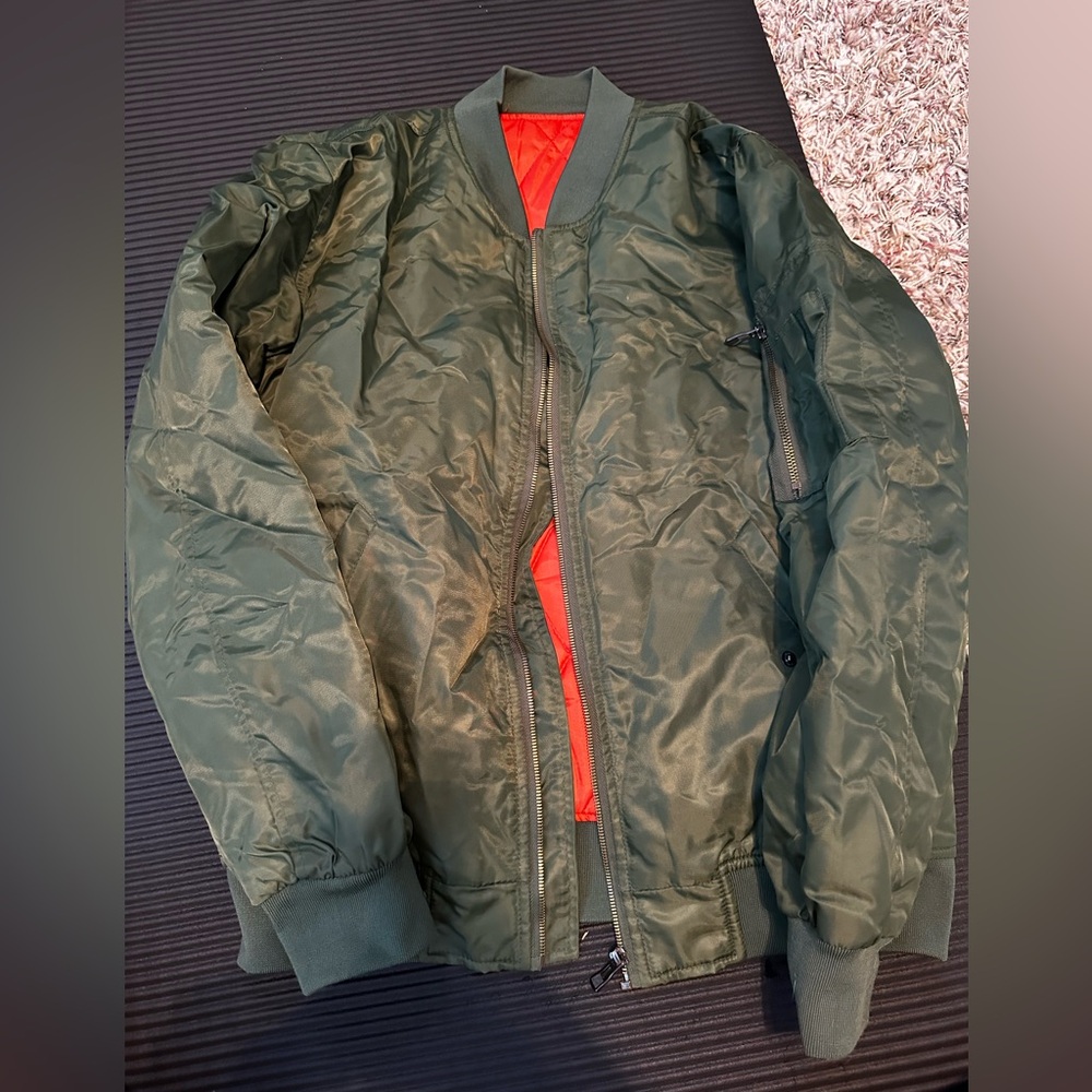 Green bomber jacket